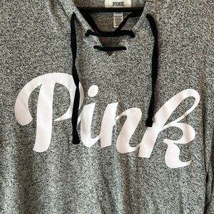 PINK Victoria’s Secret Gray Hoodie- L